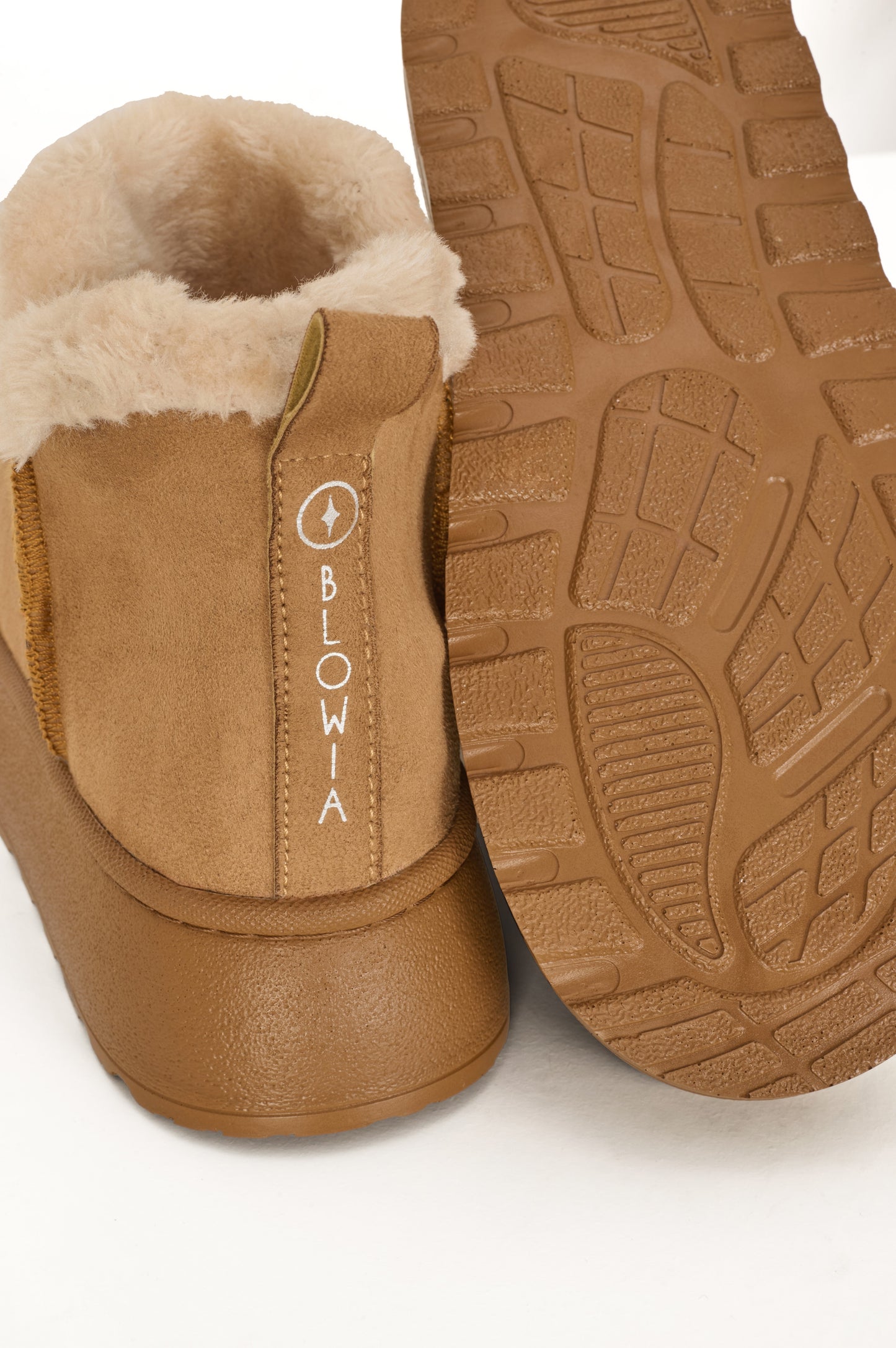 BLOWİA UG-W Australia Taba Süet İçi Kürklü Kalın Polly Taban Bilekte Kadın Bot & Bootie