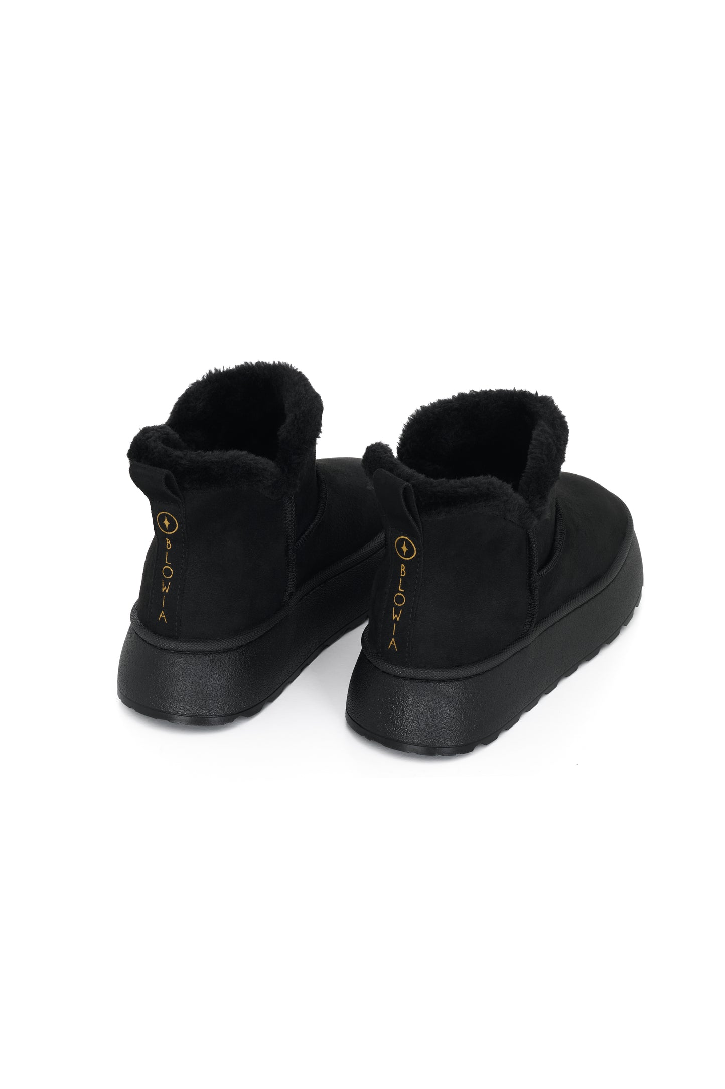 BLOWİA UG-W Australia Siyah Süet İçi Kürklü Kalın Poli Taban Bilekte Kadın Bot & Bootie